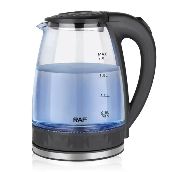 RAF Glass 2 Litre Electric Kettle Heater - Image 2