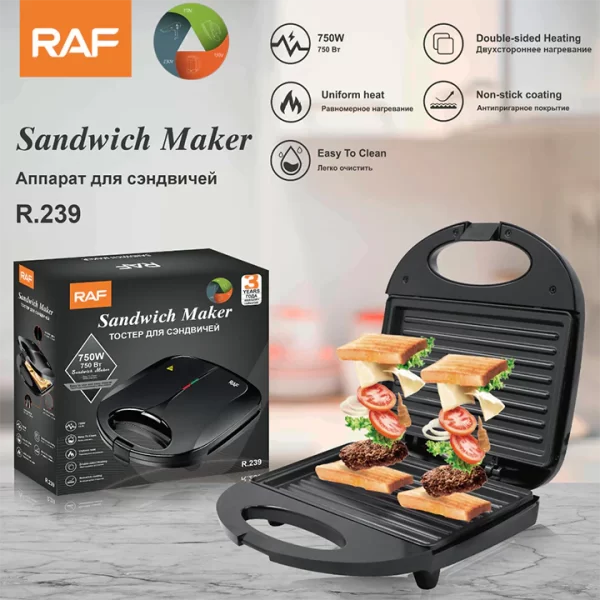 RAF Non-stick Sandwich Maker 850W