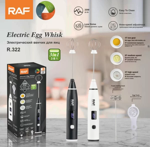 Raf Electric Egg Whisk & Coffe Mixer