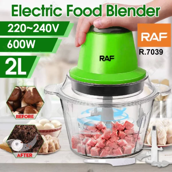 RAF 2L Electric Food Processor Meat Grinder - Image 2