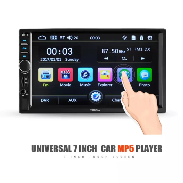 7 INCH DOUBLE HD CAR RADIO TOUCHSCREEN