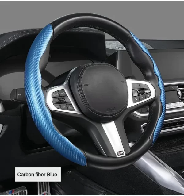 Car carbon fiber steering wheel cover non slip - Image 4