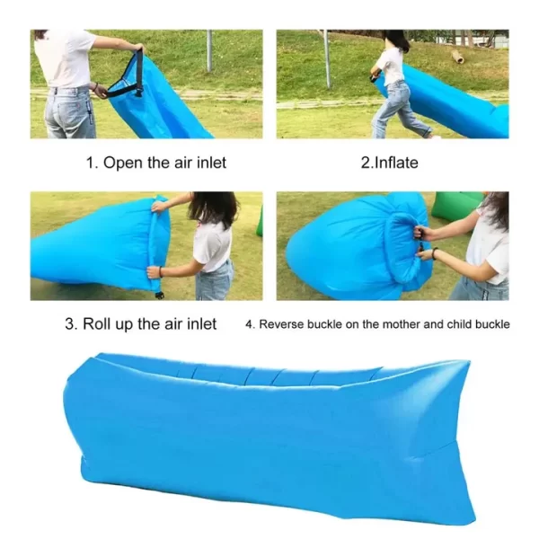 Waterproof Outdoor Portable Inflatable Sofa Fast Installation (BLACK) - Image 4