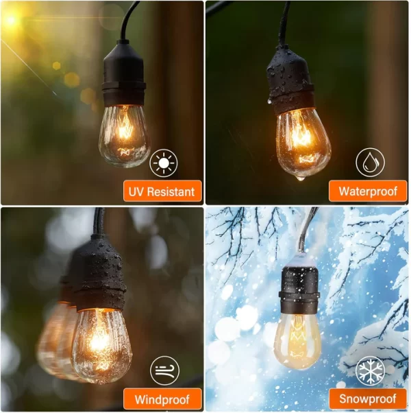 Outdoor String Lights with Bulbs - Image 2