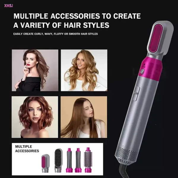 5 In 1 Hot Air Styler Hair Straightener - Image 5