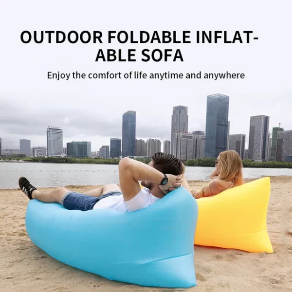 Waterproof Outdoor Portable Inflatable Sofa Fast Installation (BLACK) - Image 2