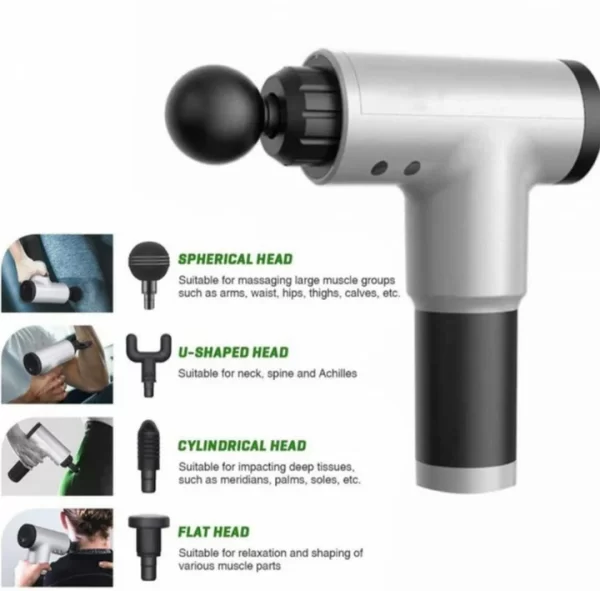 6 Levels Massage Gun - Black - Image 2