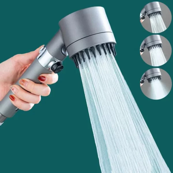 Handheld Shower head 3 Spray Mode with Silicone Mouth Massage & Free Filter