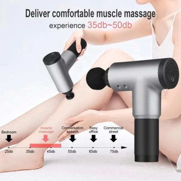 6 Levels Massage Gun - Black - Image 6