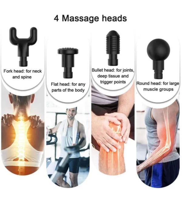 6 Levels Massage Gun - Black - Image 7